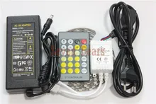 5m 5050SMD LED strip color temperature adjustable double color CW + WW 60LED/m led strip+24key controller +12v 5a adapter 928kit