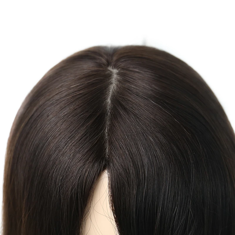 Еврейский парик шелковая основа фронта шнурка человеческих волос парики Кошерные европейские виргинские волосы необработанные женщины двойной нарисованный парик шнурка