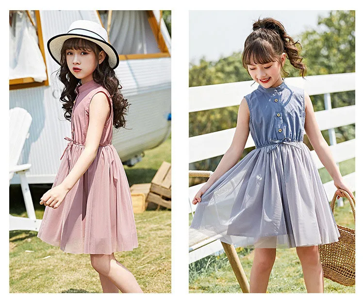 Mesh Patchwork Dress For Toddler Girl 2019 Summer Pink Blue Tulle Baby Kids Dresses Girls Fashion Cute Little Children Clothing 4 5 6 7 8 9 10 11 12 13 14 15 16 years little teen girls princess dress baby dress fashion.jpg