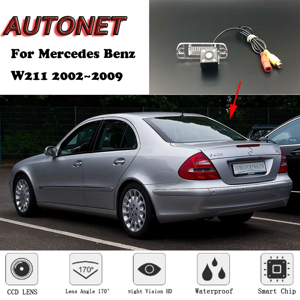 AUTONET резервная камера заднего вида для Mercedes Benz W211 2002 2003 2004 2005 2006 2007 2008 2009 Ночное видение номерной знак камеры