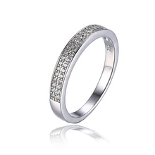 JewelryPalace Basic Cubic Zirconia Anniversary Channel Set Wedding ceremony Band Eternity Ring 925 Sterling Silver Jewellery For Ladies