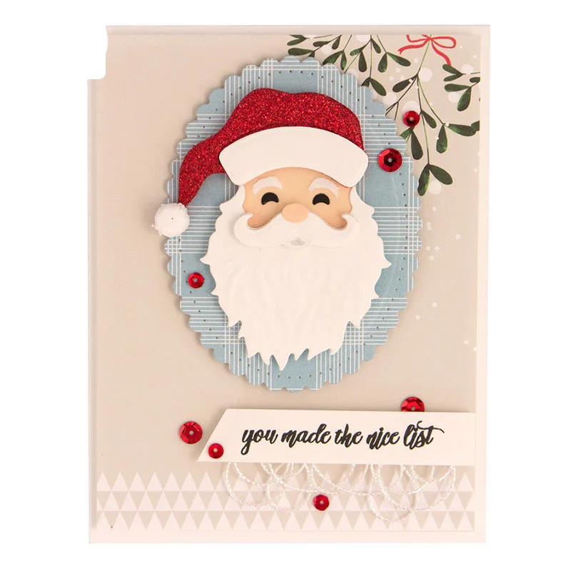 

2019 New Merry Christmas Metal Cutting Dies Santa Claus Dies Scrapbooking Embossing Stencil For Paper Card Making DIY Albums