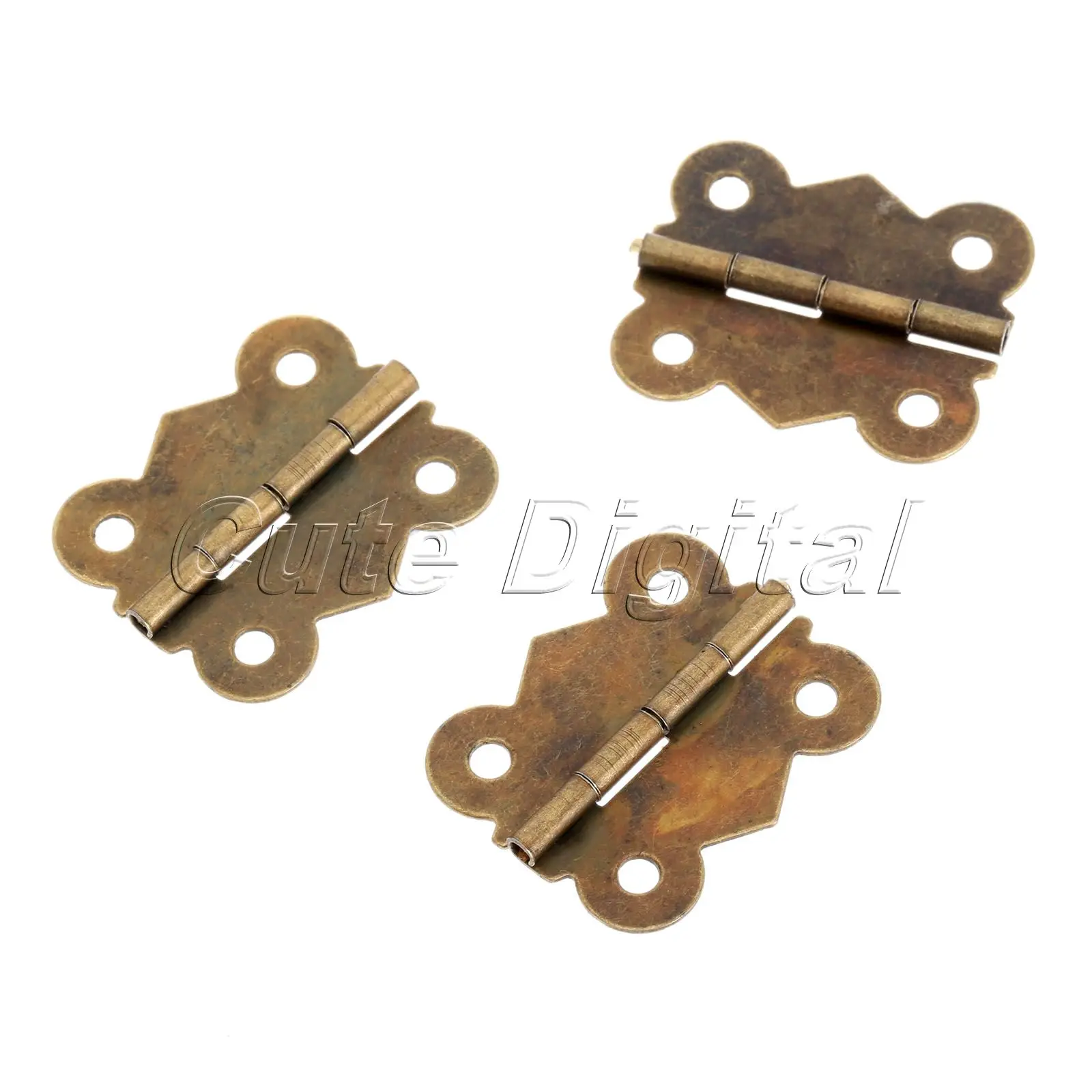 12pcs Butterfly Hinges with Screws Woodworking Craft Supplies House Box Cabinet