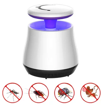 

Behogar USB Powered Suck-in Electric Silent LED Mosquito Killer Trap Light Lamp Pest Control Trap Repellent for Home Bedroom