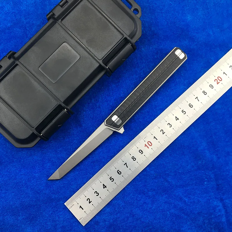 

LEMIFSHE Quartermaster Qwaiken Flipper folding knife M390 steel Titanium+CF handle Camping outdoor fruit knives EDC tool
