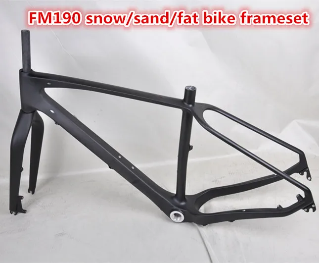 

2018 new cheap carbon fat bike model 26ER Fat bike Frame 26 inch Bicycle Frame/fork Thru axle 4.8" tires 190/197mm