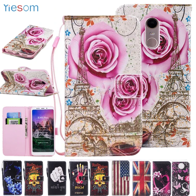 Special Price YIESOM Leather Wallet Cases For Xiaomi Redmi 5 5 Plus 4X 5A 4A Case Redmi Note 5 4 4X 5A Soft Silicone Case For Xiaomi A1 5X A2 