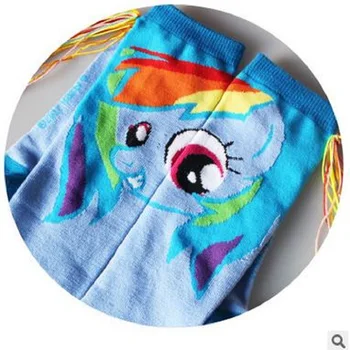 

New Sexy Stockings Knee Socks Stocking Europe Autumn Sweet Cartoon For Ponytail Hand-sewn Cotton Socks Gaotong