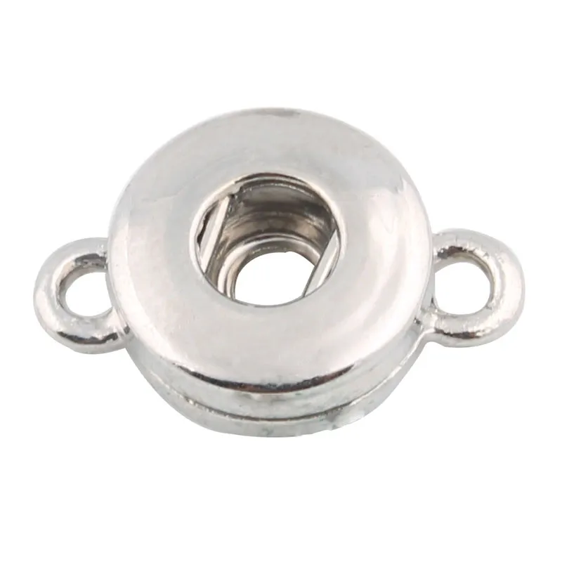 

6pcs/lot silver rose gold colors Copper Connectors Findings Round Silver Tone Fit Fashion 12mm Snap Buttons necklace bracelet