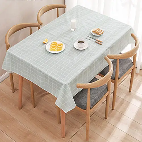 

Sytlish Linen Table Cloth Country Style Plaid Print Multifunctional Rectangle Table Cover Tablecloth Home Kitchen Decoration