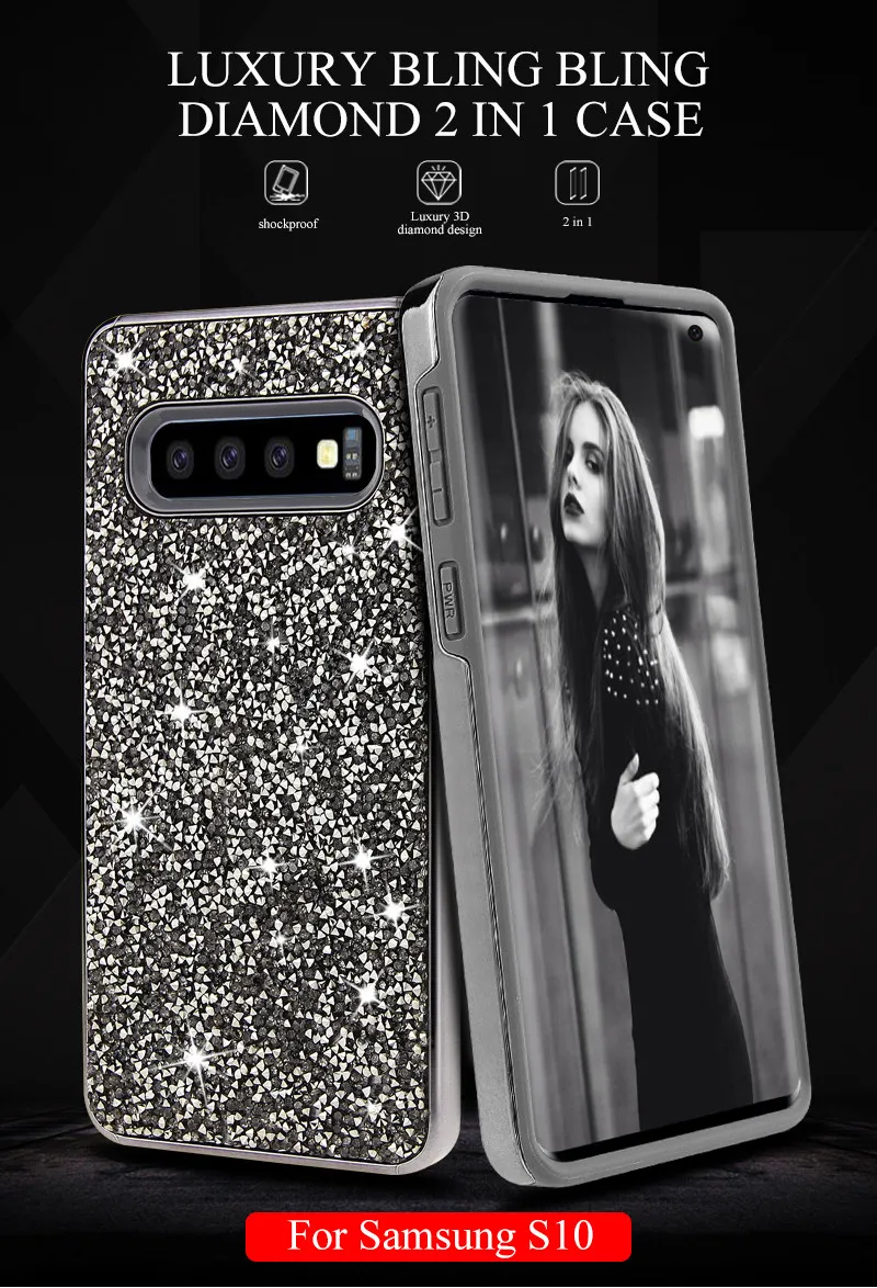 Rhinestone Case For Samsung Galaxy S10 (9)