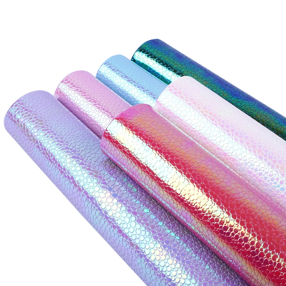 

David accessories 6pcs/set 20*34cm Mirror Faux Synthetic Leather Fabric, DIY Sewing Hair Bow Bag Shoes Material,1Yc6110