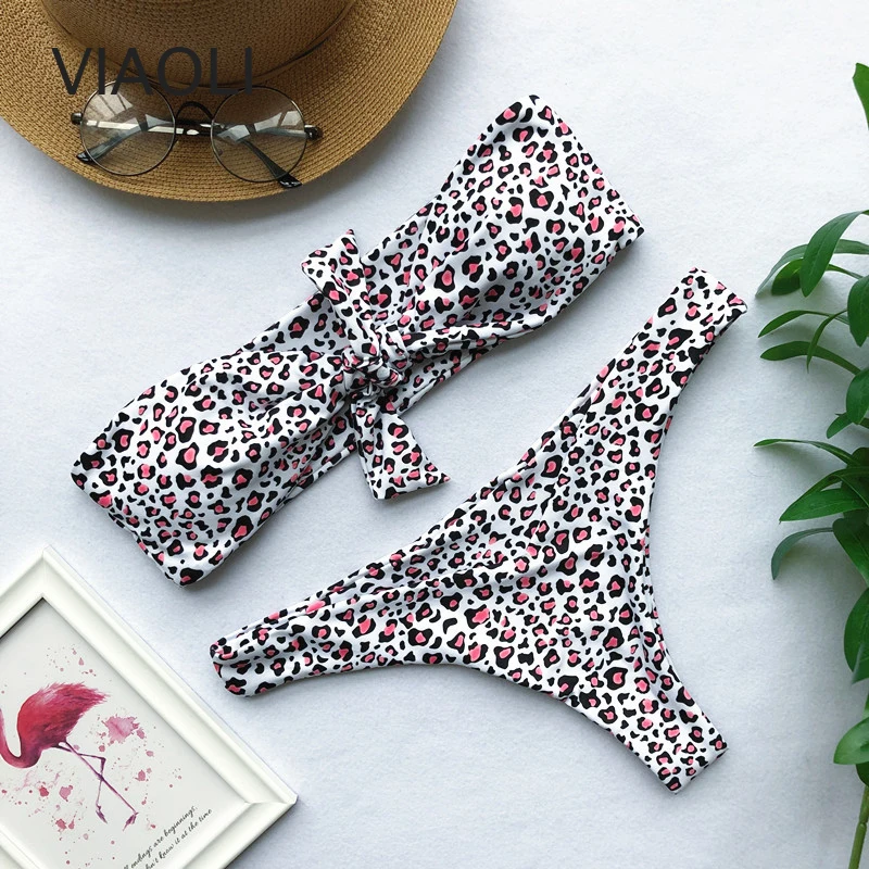 

Sexy Leopard Bikinis 2019 Bikini Set paded Thong Biquini High Cut Swimwear Women Swimsuit Female Bathing Suit swimsuit women