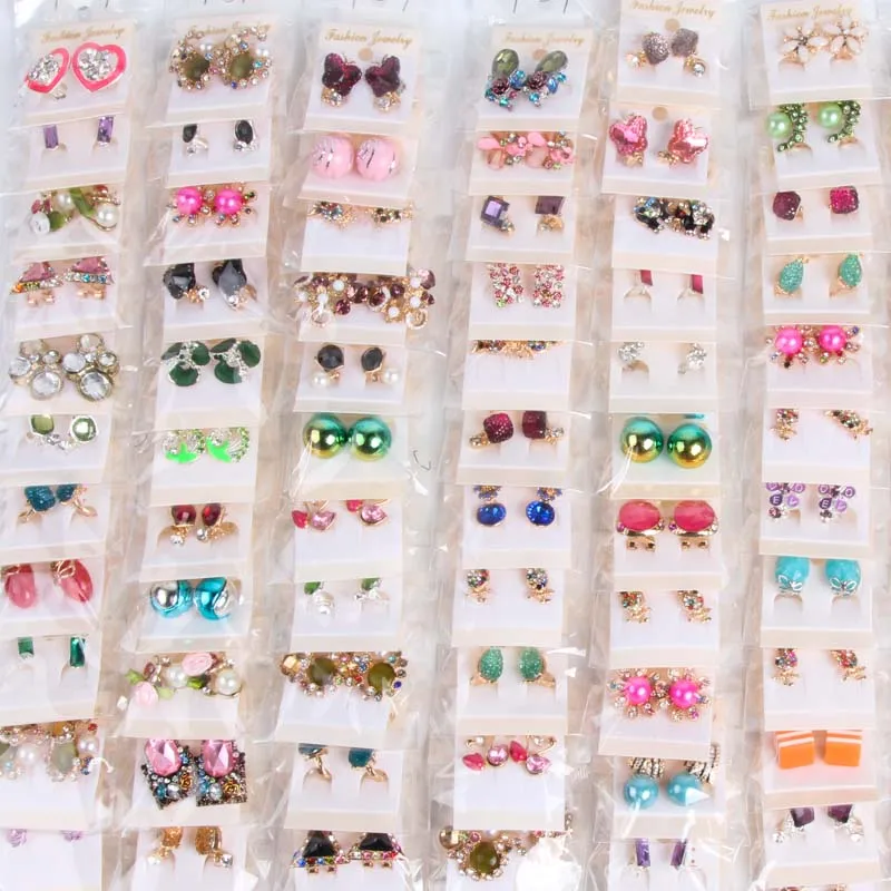 10pair/pack beautiful stud earrings Jewelry For Women Wedding Party