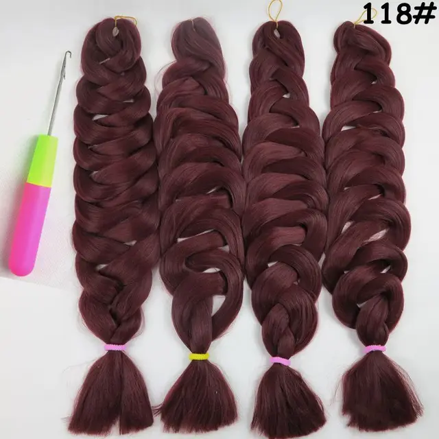 10 pieces 82inch 165grams color 118 dark burgundy red synthetic