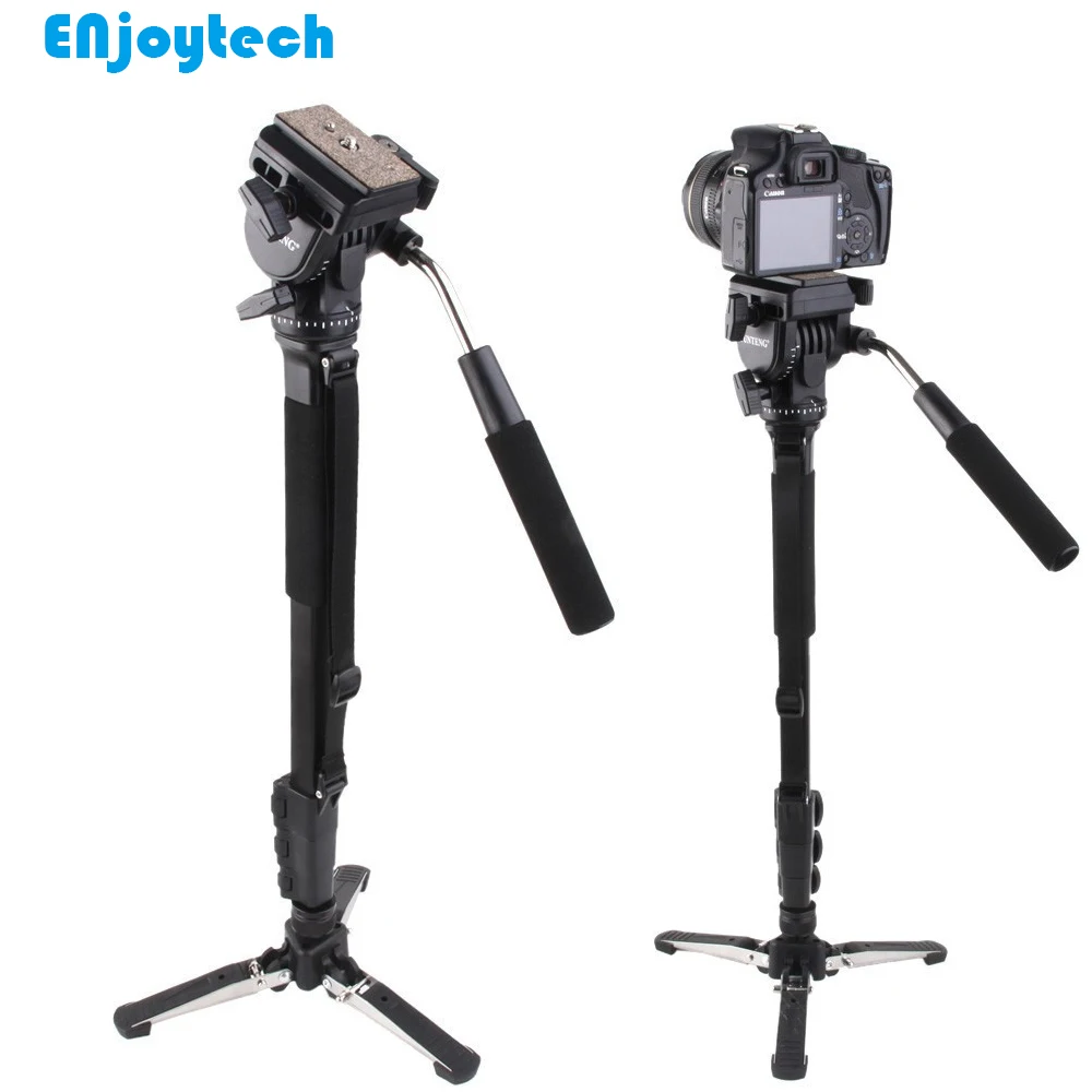 

Professional Monopod With Hydraulic Pan-tilt Head Gimbal For Canon Nikon DSRL Cameras Unipod With Mini Tripod For Photography