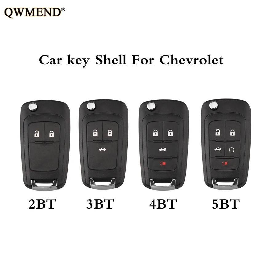 Qwmend 2/3/4/5 кнопки дистанционного ключа автомобиля чехол для Chevrolet Malibu Cruze Aveo Spark Sonic зубная щётка вольт 2010 2011 2012 2013 корпус для автомобильного ключа