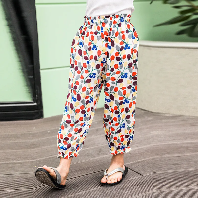 

2019 New Summer Kids Girls Pants Fashion Girls Leggings Print Pattern Boys Girls Harem Pants Children Trousers