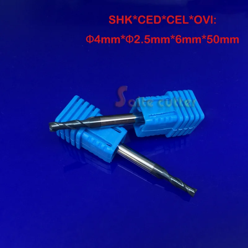 

4mm*2.5mm*50mm,Free shipping,CNC solid carbide end mill NANO coated end milling cutter HRC55 Degrees 2 Two Flutes milling cutter
