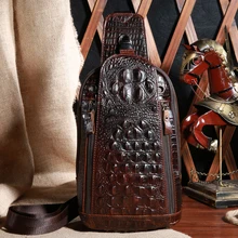 JOYIR, новинка, 3D, Крокодиловая Мужская нагрудная сумка, кожаная, для путешествий, мужские сумки через плечо, мужская сумка на плечо, задняя Сумка, Аллигатор, рюкзак для мужчин