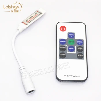 

best price 1 pcs DC5-24V 10 Keys Wireless RF Remote RGB strip Mini Controller Dimmer DC12V 5050 RGB led controller