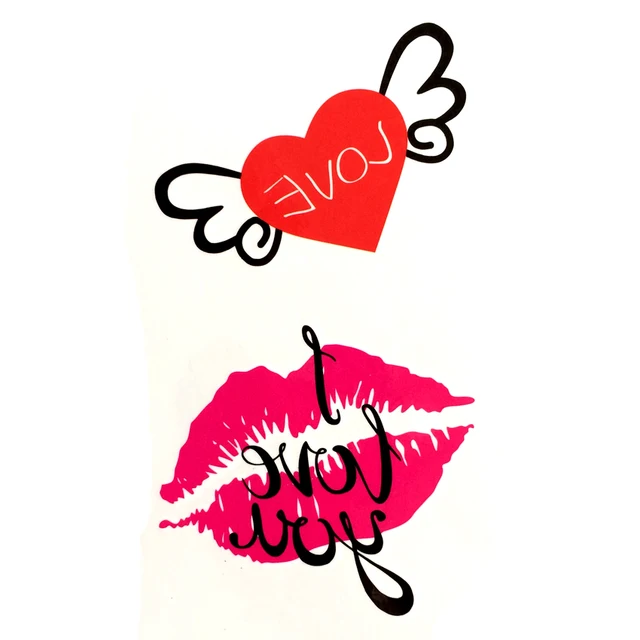 online shop 30pcs kiss i love you waterproof temporary tattoo online shop 30pcs kiss i love you waterproof temporary tattoo
