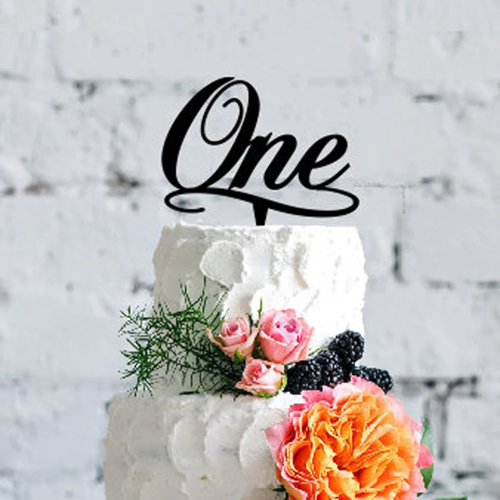 Number birthday cake topper Customized Anniversary Cake Topper with number Customized Acrylic golg Silver wood Black cake topper