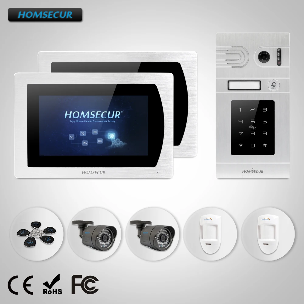 HOMSECUR 7 &quotПроводной Видео и Аудио Смарт Дверной Звонок с RFID Доступом для