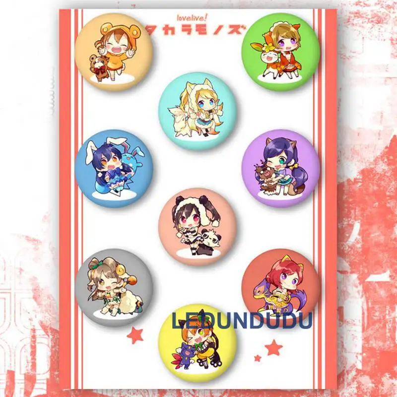 Женский рюкзак с надписью Love Live Значки для косплея 9 элементов|badge collection|badges for