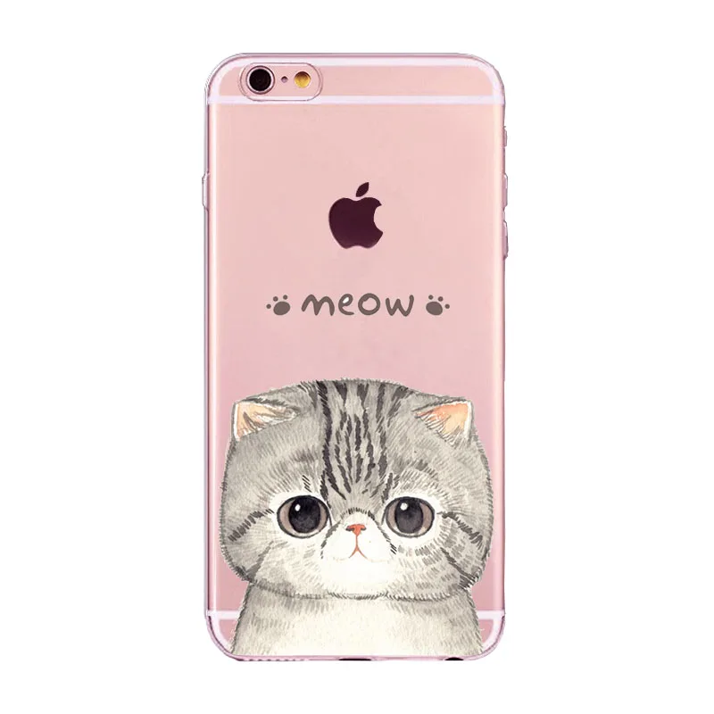 Чехол для Apple iPhone 5 чехол с принтом мультяшного кота силиконовая задняя крышка из