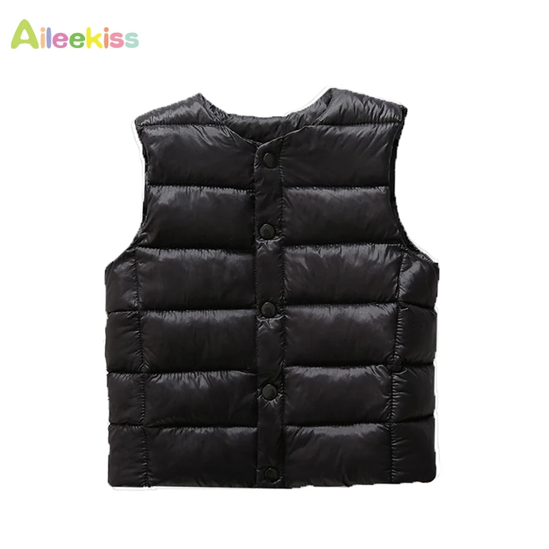 

New Hot Boys Children Winter Solid Baby Girls Waistcoat Autumn Kids Clothes Children Clothing Keep Warm Sleeveless Jacket YS174