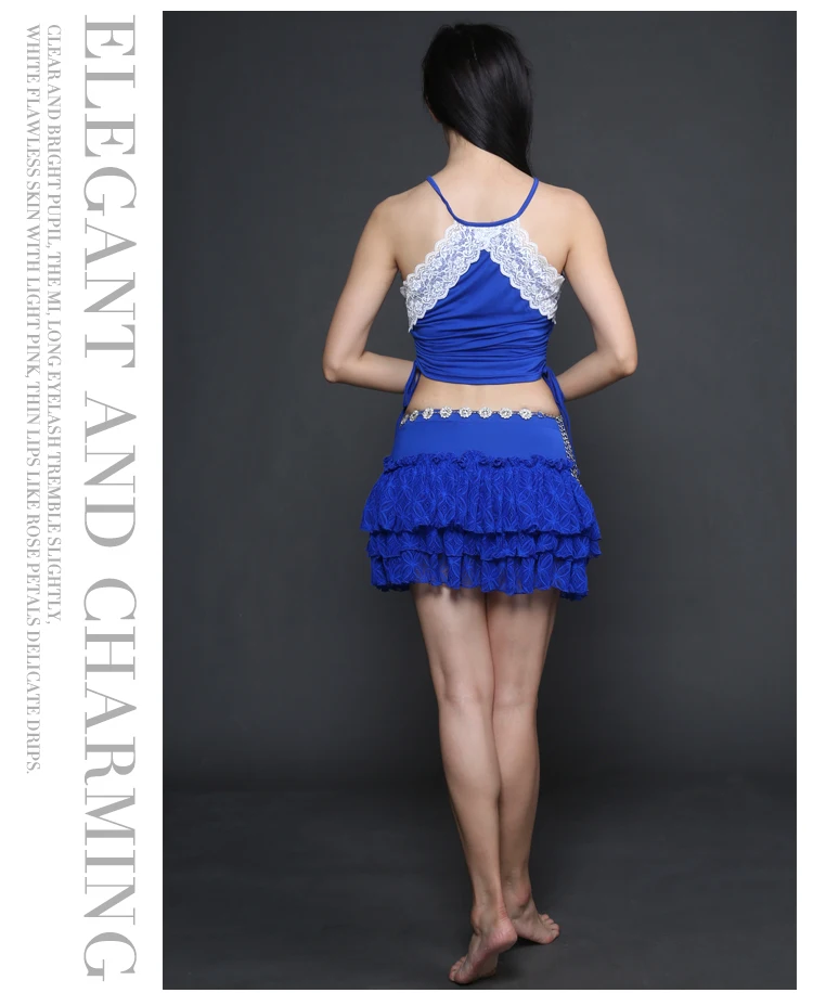 2018 Новый B.U.W фирменные Для женщин танец живота набор костюм живота Одежда для танцев живота Танцы топ + юбка, костюмы 8192