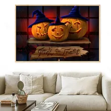 5d алмазная живопись собственные фото тыква Happy Halloween круглым изготовленные на заказ с учетом региональных последние бриллиантовый рисунок Рождество карты