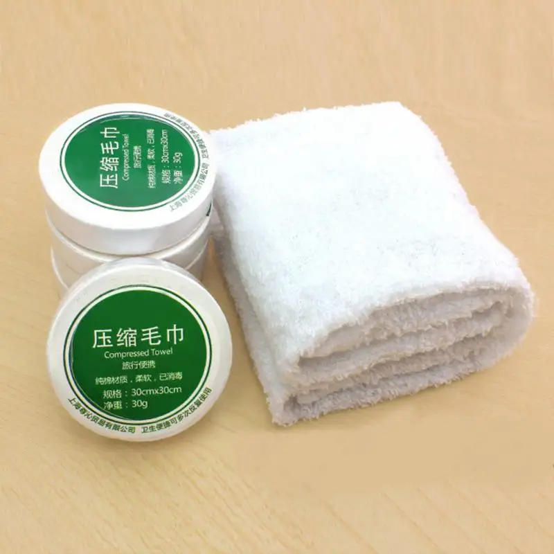 Необходимые для путешествий сжатые полотенца Экономия пространства хлопок