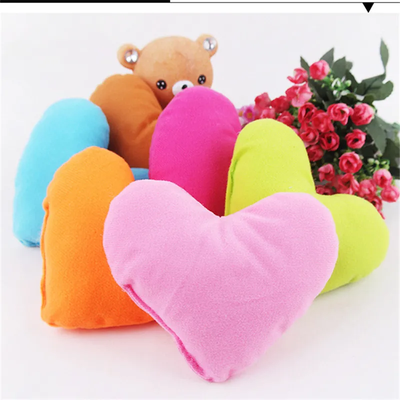 Cute Colorful Love Small Dog Pillow Cotton Padded Heart Shaped Pillow
