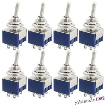 

40 Pcs AC 125V 6A Amps ON/OFF/ON 3 Position DPDT Toggle Switch