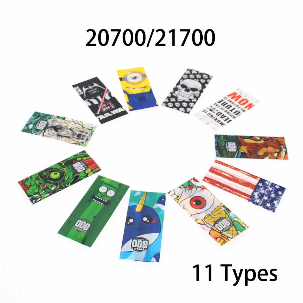 

5/20/30pcs PVC Heat Shrink Tube 11 Style 20700/ 21700 Battery Wraps Battery Protected Wrapper Stickers Cover