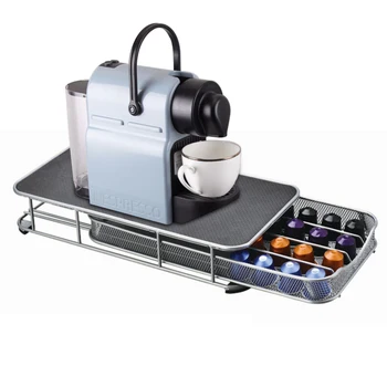 

37.5*18.5*6.2CM Coffee Pod Holder Storage Drawer Coffee Capsules Organizer for 40pcs Nespresso Capsules