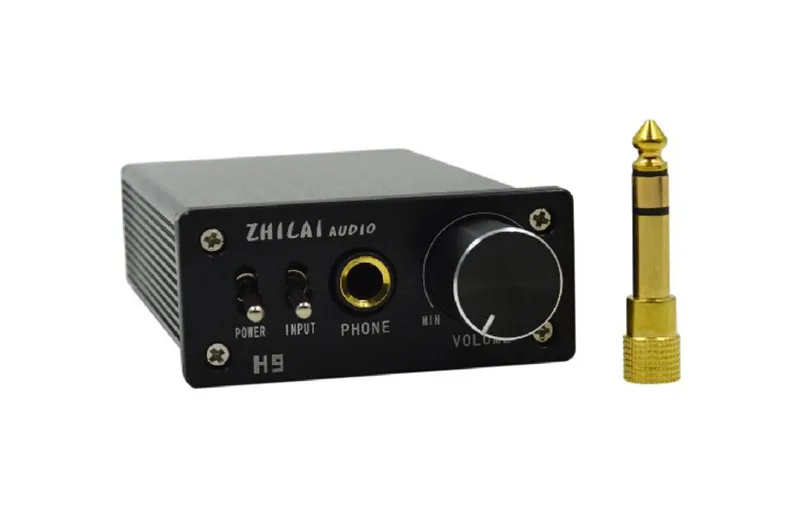 2016 ZHILAI H9 DC 24V Digital HIFI Earphone Amplifier Headphone Amp TPA6120A2 Chip + Adapter Plug + Power Supply Two Audio Input (2)