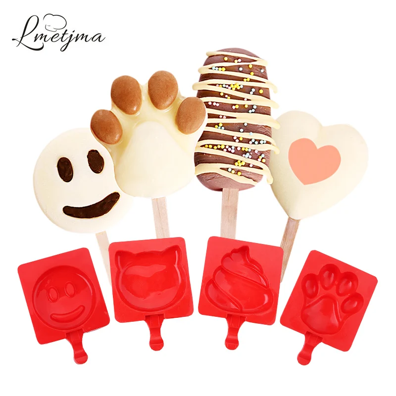 

LMETJMA Silicone DIY Ice Cream Maker For Child Popsicle Molds Popsicle Maker Holder Frozen Ice Mould with Sticks PYKC0719-1