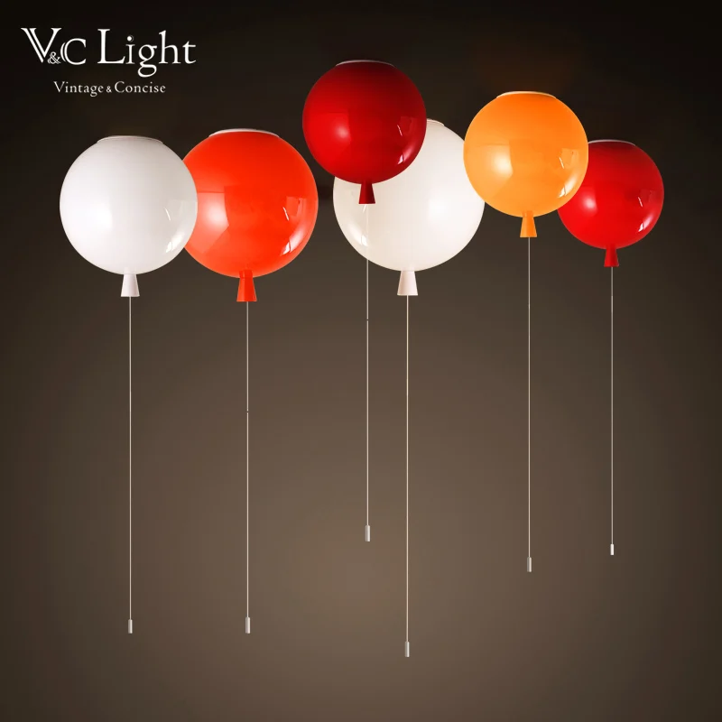 Colorful Balloon Lights ceiling Wall Fixture Lamp 20cm e27 220v LED