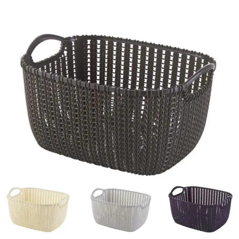 Buy Storage Basket Hollow Plastic Portable Kitchen