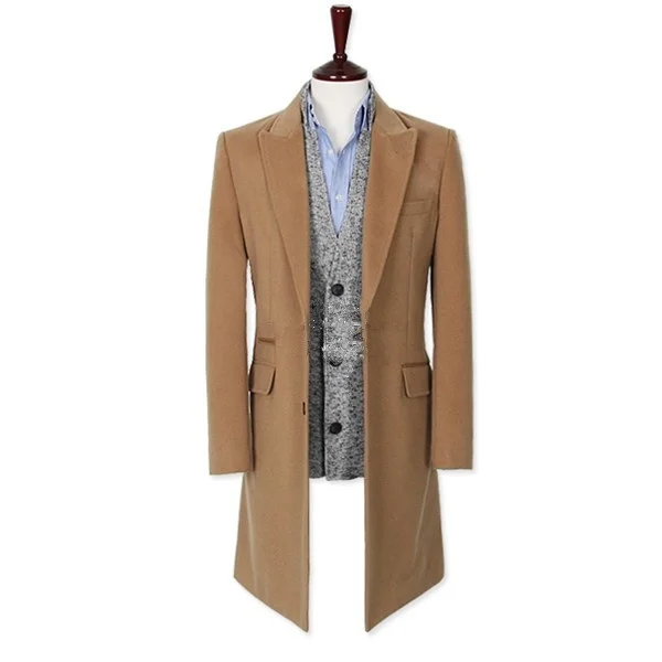 Zogaa мужское шерстяное пальто, приталенное, Abrigo Hombre, однобортное, шерстяное пальто