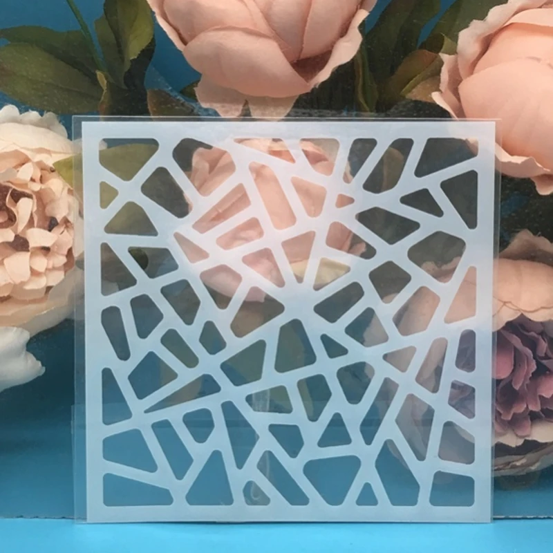 

13cm 5" Geometry Line DIY Layering Stencils Wall Painting Scrapbook Coloring Embossing Album Decorative Paper Card Template