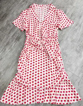 

In the summer of 2020 the new shirt printing with high waist design side accept folds show dress