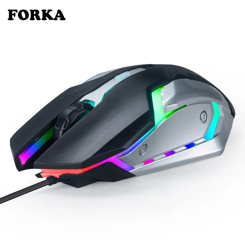 

Mini USB Wired Computer Mouse Gaming 2400DPI Silence Click LED Optical Laptop Mouse Gamer for PC Notebook for CSGO LOL Dota 2