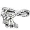 Cables de electrodos de 2,5mm/4 botones para almohadilla de electrodo de conexión con máquina de terapia de decenas, masajeador corporal con enchufe ► Foto 1/6