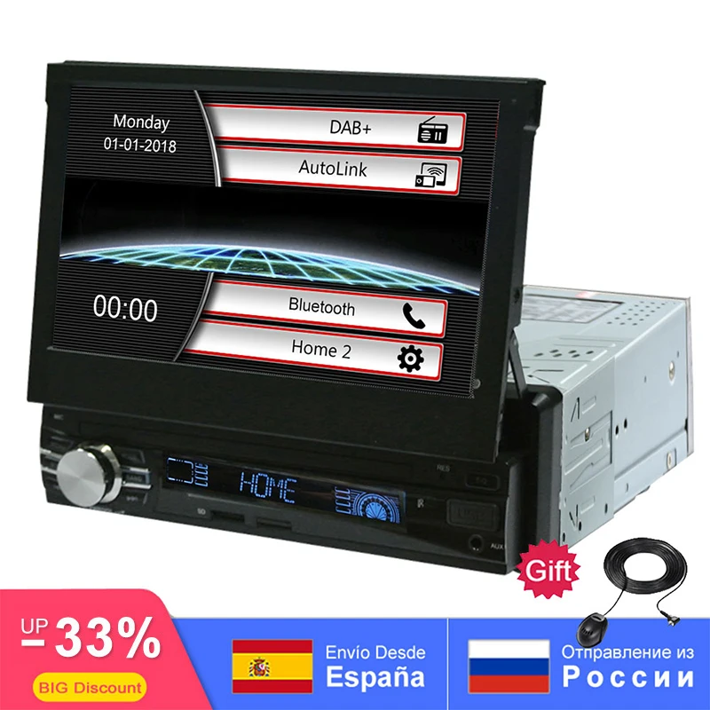 

NEW Auto Car DAB Radio 1din Stereo 7" Capacitive TouchScreen autoradio Bluetooth/DAB+/AM/FM/RDS/SWC/USB/FM Transmitter/phonelink