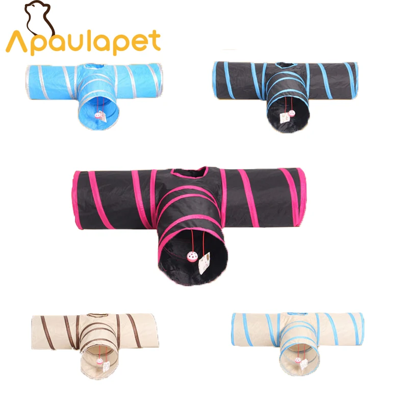 APAULAPET складные 3 отверстия для домашних животных туннели кошек домашние игрушки