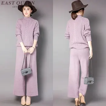 

Knitted tracksuit women fashion knitted things 2 piece set women pant suit AA3148 Y